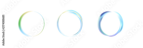 Abstract glow ring light effect background. Energy flow tunnel on a white background. Blue portal, platform. Magic circle vector. Round frame with light effect