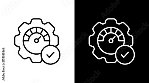 Naklejka Optimization With Icon Set Design