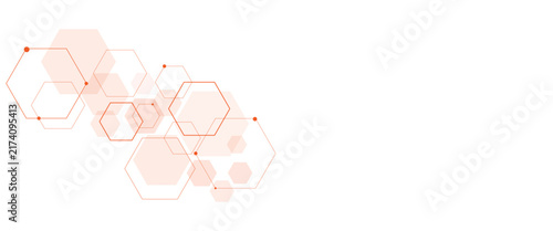 Vector digital science network geometric hexagonal dots and lines elements medical png technology illustration abstract background
