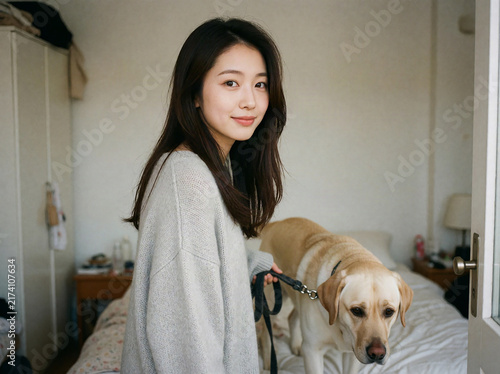 candid photo of a dog lover 3