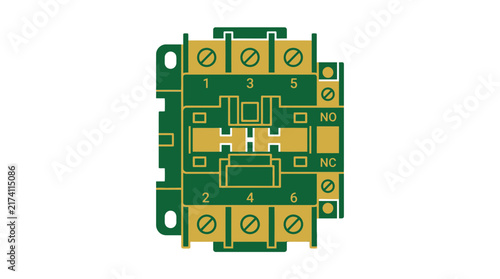 Obraz na płótnie Electrical Contactor Relay isolated on transparent background
