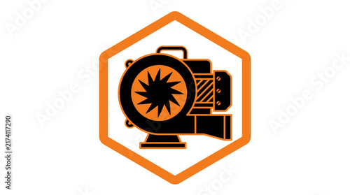 Industrial Blower Fan Icon Isolated on Transparent Background