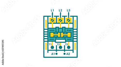 Electrical Contactor Diagram Isolated