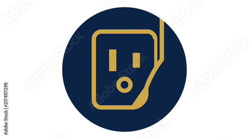 Electrical Outlet Icon Isolated on Transparent Background