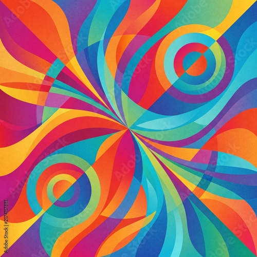 Vibrant abstract swirls and colorful patterns