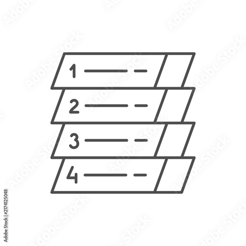 Results table line outline icon