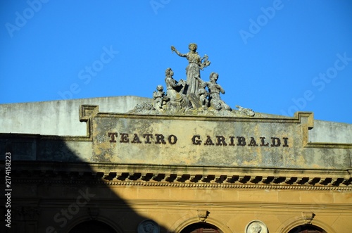 Принти на полотні facade of the Garibaldi Theatre located in Piazza Armerina