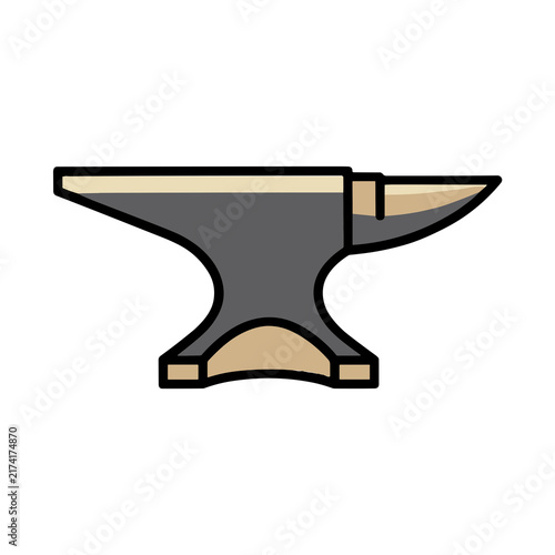 Canvas Print Blacksmith anvil icon
