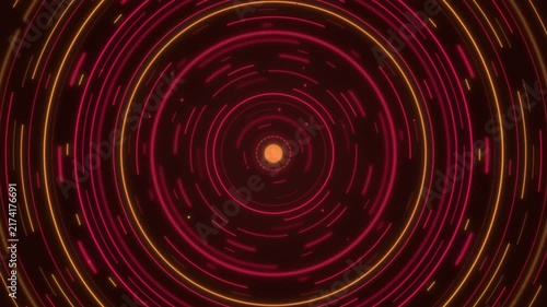 Crimson Alert Premium AI Processing Core Cybernetic Rings Seamless Loop - 4K Seamless Loop