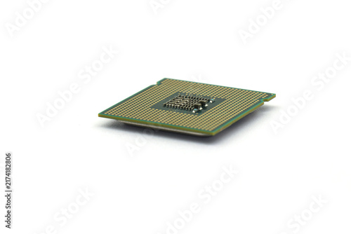 Obraz na płótnie CPU for a computer on a white background.