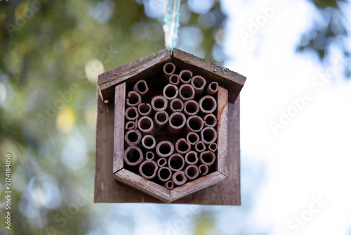 Photography wooden insect house, feeder, Nacka,Sverige,Sweden,Stockholm ,summer