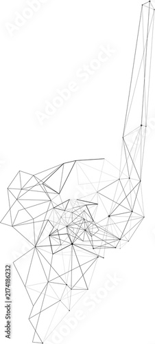 netzwerk punkte kreise verbindung technik industrie linien hintergrund weiß h...