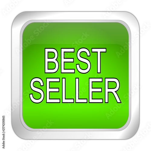 Bestseller button - 3D illustration