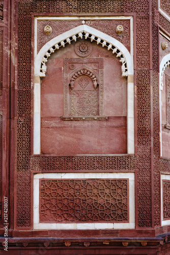  India. Uttar Pradesh. Agra. Agra Fort. Architecture detail of the Jahangir’s Palace