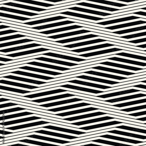 Vector seamless pattern. Modern stylish texture. Repeating geometric tiles. Monochrome bold zigzag. Trendy graphic design. Can be used as a swatch in Adobe Illustrator.