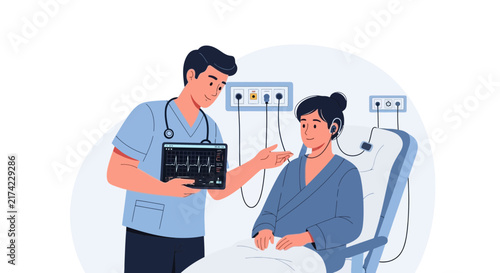 Medical Professional Examining Patient's Vital Signs and Providing Health Consultation