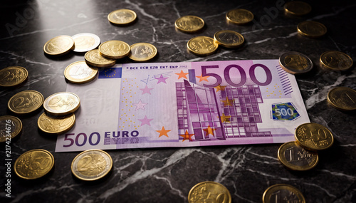 Canvastavla Professional high-resolution stock photography collection of Euro currency bankn