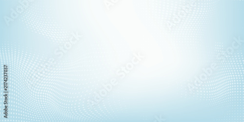 Bright texture background with abstract blue white dot wave pattern. Abstract digital background of big data technology.
