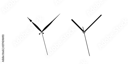 Quadro su tela Analog clock hand replacement parts isolated on a transparent background