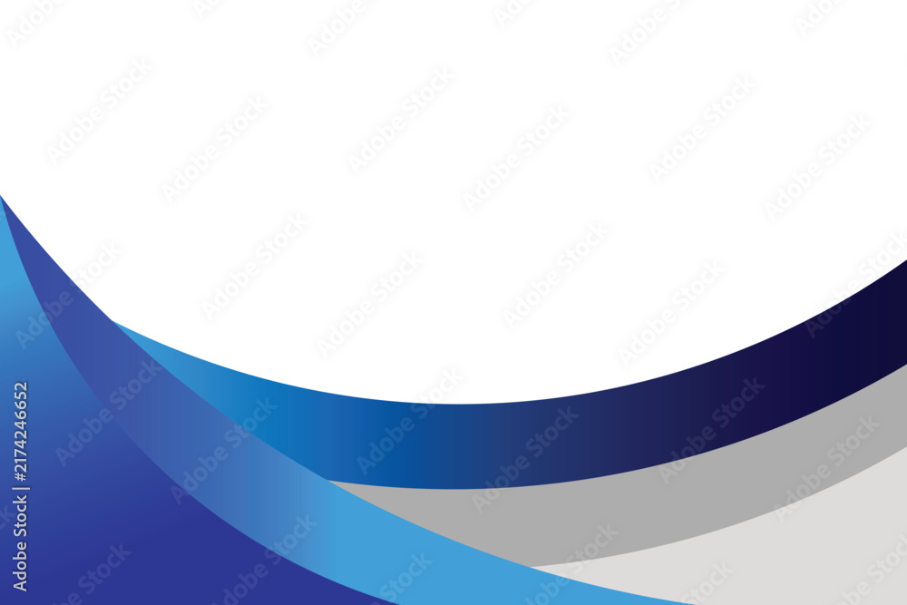 Obraz premium Abstract Blue Wave Curve Background with Modern Gradient Swoosh Design