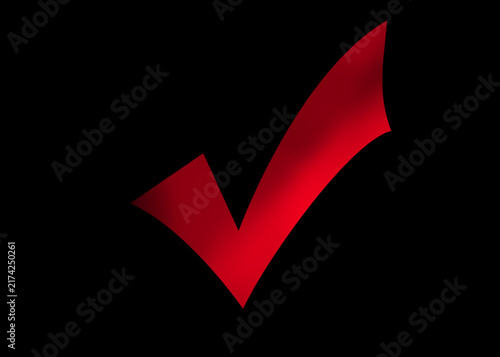 red check mark