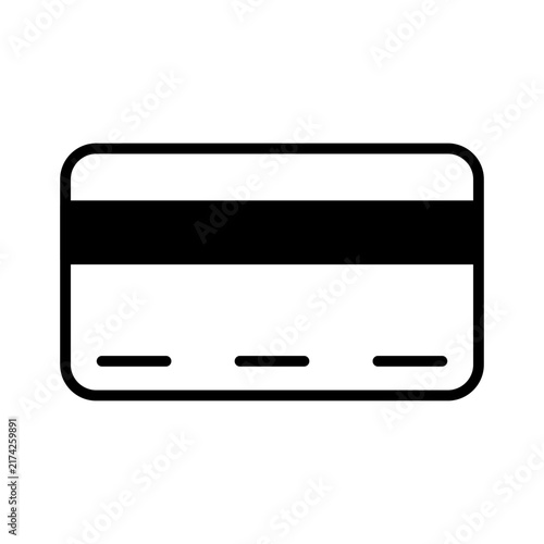 Credit card bank payment black vector line icon