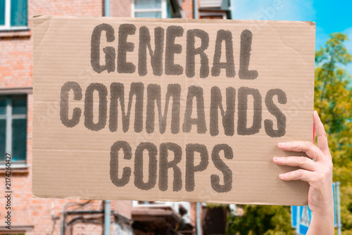 Obraz na płótnie "General commands corps" Senior officer leads up to ninety thousand