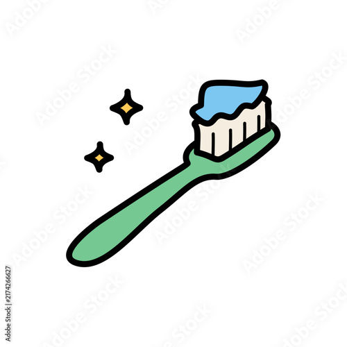toothbrush and toothpaste