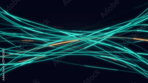 Cyber Teal Premium Cybernetic Fiber Optic Data Stream Seamless Loop - 4K Seamless Loop
