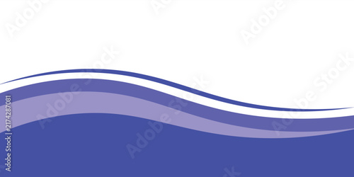 Abstract blue wave background template with layered indigo and periwinkle