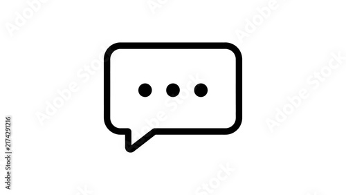 Speech bubble icon with three dots representing chat or message notification.