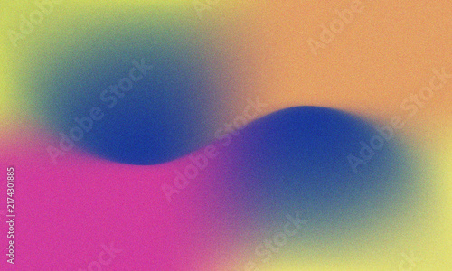 Abstract gradient background, featuring flowing blue, pink, yellow and, orange colors with grainy