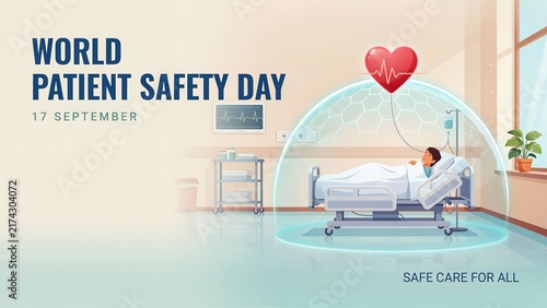 World patient safety day hospital illustration