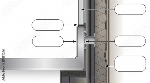 Wall upstand junction for a metal countertop