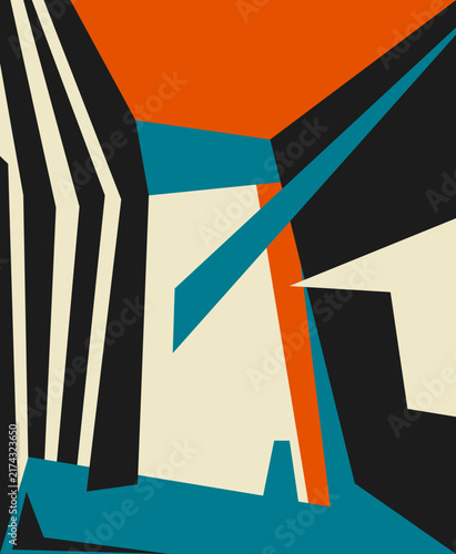 Concrete Art Inspired Geometric Layout 4