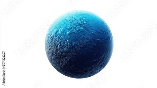 Mysterious blue world floating in deep space