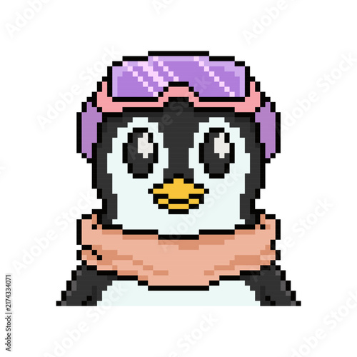 PENGUIN THE SNOW TRAVELER PIXEL ART