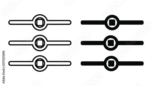 Bild auf Leinwand Settings slider control icon isolated on transparent background as vector illust