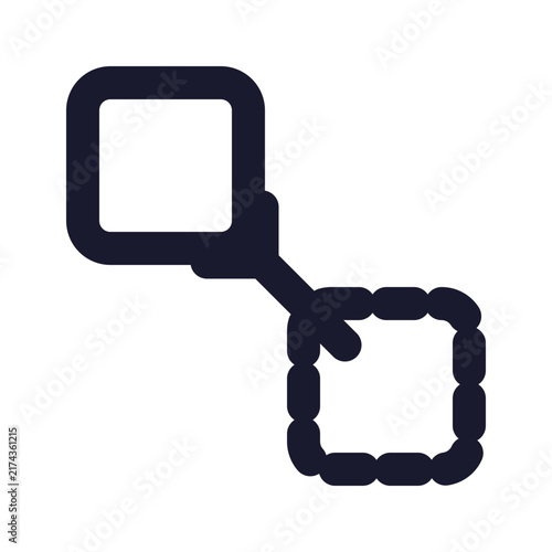 Drag and drop no code builder bold simple vector icon