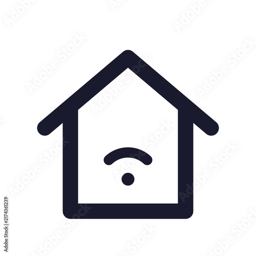 Smart home automation connected bold simple vector icon