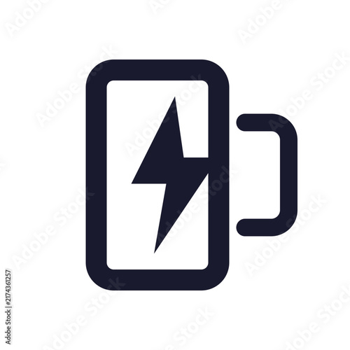 EV electric vehicle charging bold simple vector icon