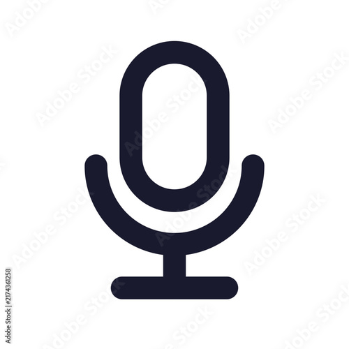 Podcast microphone recording bold simple vector icon