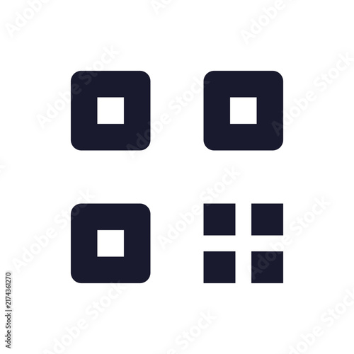 QR code scan payment bold simple vector icon