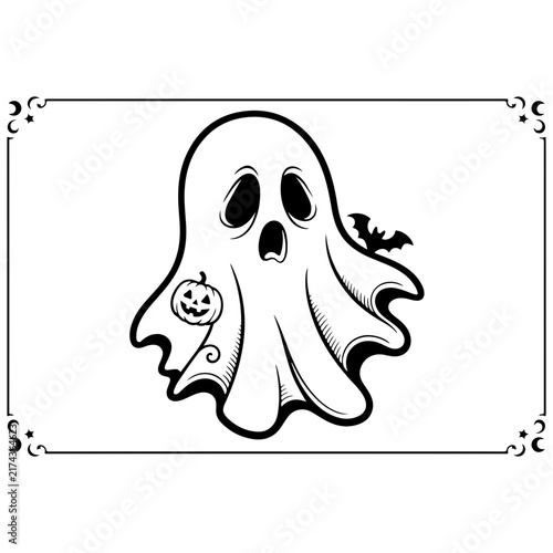 vector illustration of a ghost