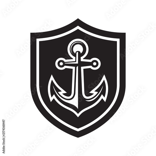 anchor on a black