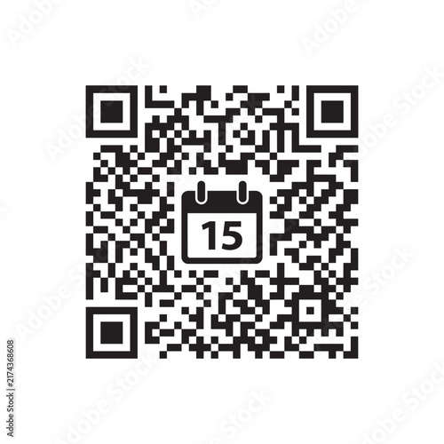qr code on white background