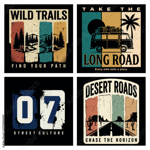 Trendy Graphic Print Design Bundle for Casual Apparel