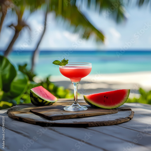 Watermelon Margarita Tropical Paradise