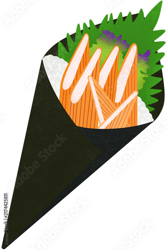 Fotografie sushi surimi temaki