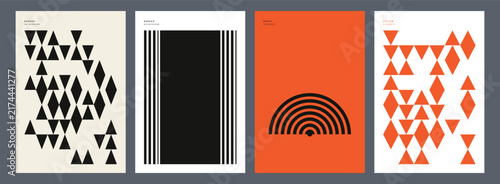 Modern Minimalist Geometric Poster Set Featuring Abstract Shapes Lines and Bauhaus Inspired Graphic Compositions for Contemporary Wall Art Decor
